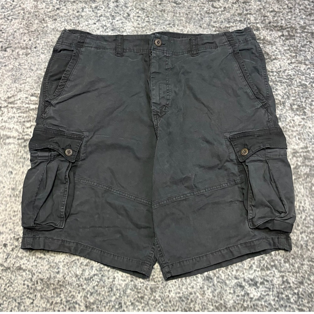 American Eagle Next Level Flex Cargo Shorts Mens 42 Black Utility Preppy